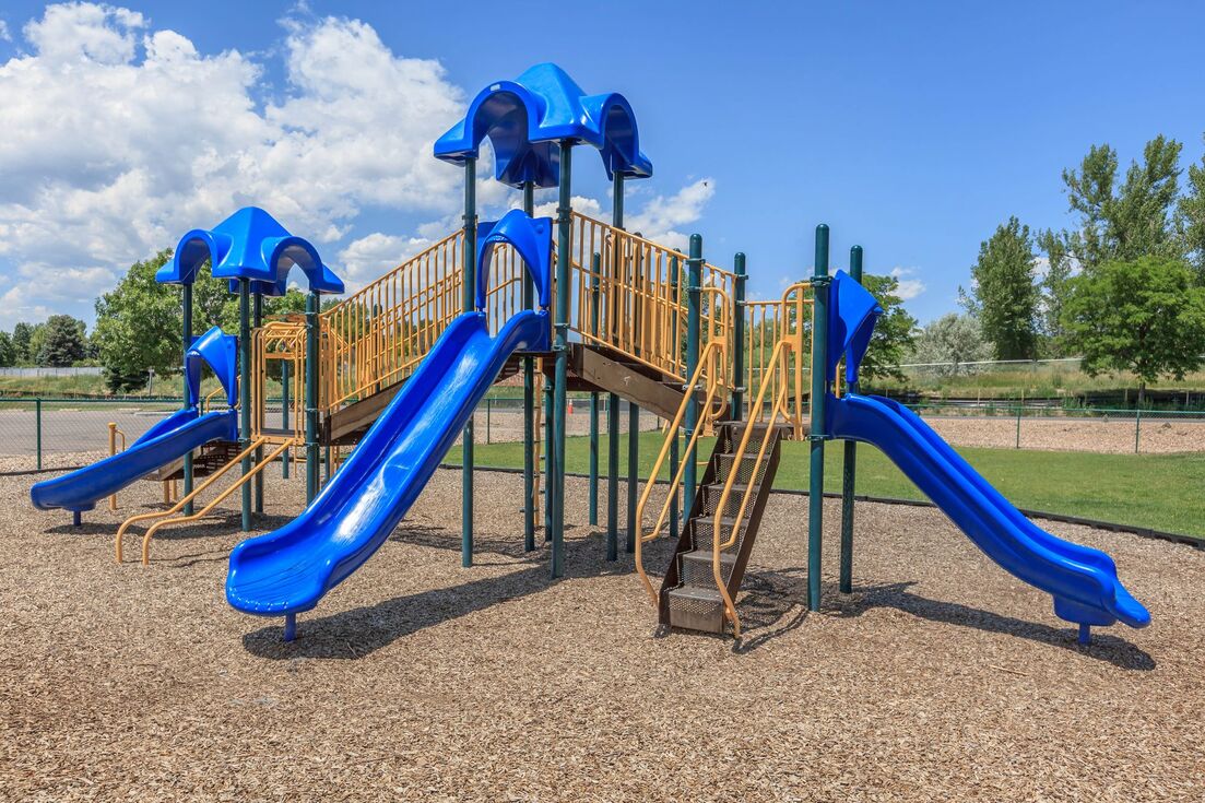 Kids playground with slides